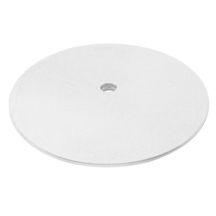 Outdoor Lazy Susan With Hold For Umbrella - White