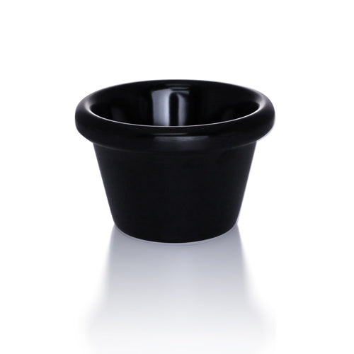 Black - 1 ½ oz. Smooth Melamine Ramekin - 12/pack