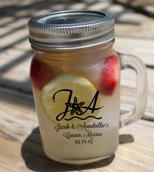 Custom Design Mason Jars with Handles 16.5oz - LIDS SOLD SEPERATELY