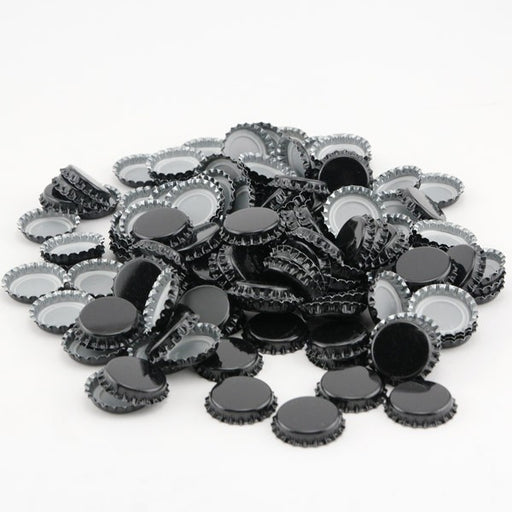 Crown Beer Bottle Caps - Black - Pack of 144