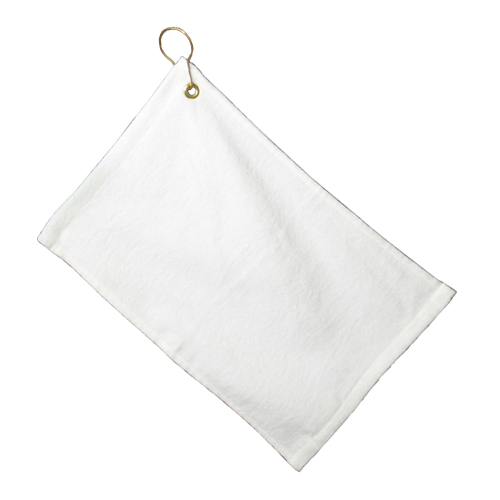 17.5" x 11" White Bar Towel with Hook 