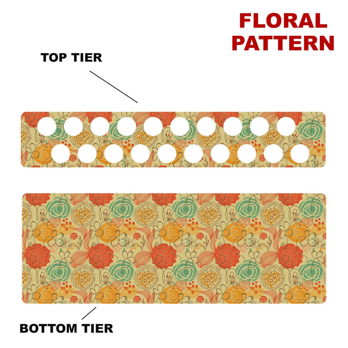 CHOOSE YOUR PATTERN - Counter Caddies™ - 24 INCH STRAIGHT UNIT w/ K-Cup Holes