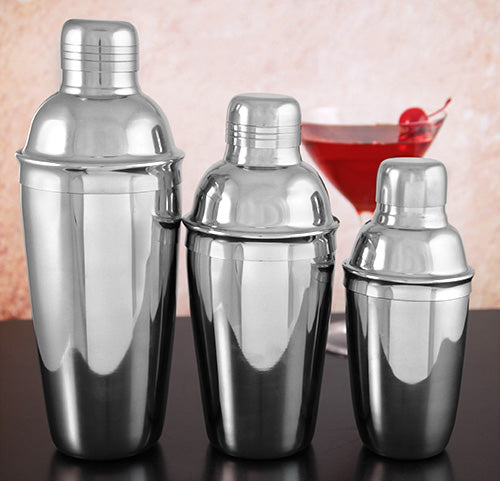 Cocktail Shaker - 3 Piece DELUXE - Stainless Steel