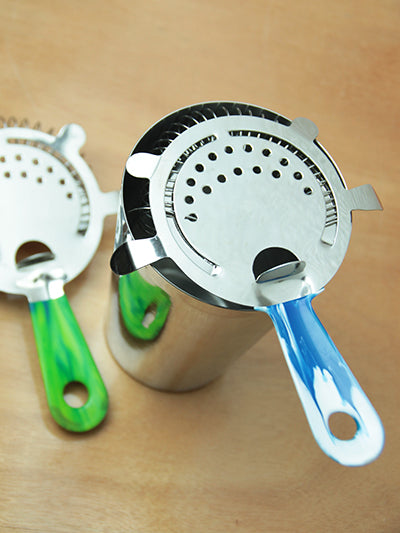 Cocktail Strainer - 4 Prong Vinylworks Swirl - Color Options