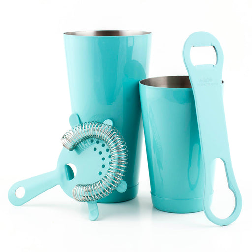 Mint Blue 4 piece Bar Set with V rod