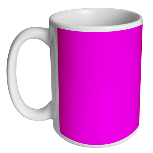 Custom Coffee Mug - Pink - 15 ounce