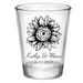 CUSTOMIZABLE - 1.75oz Clear Wedding Shot Glass - Sunflower