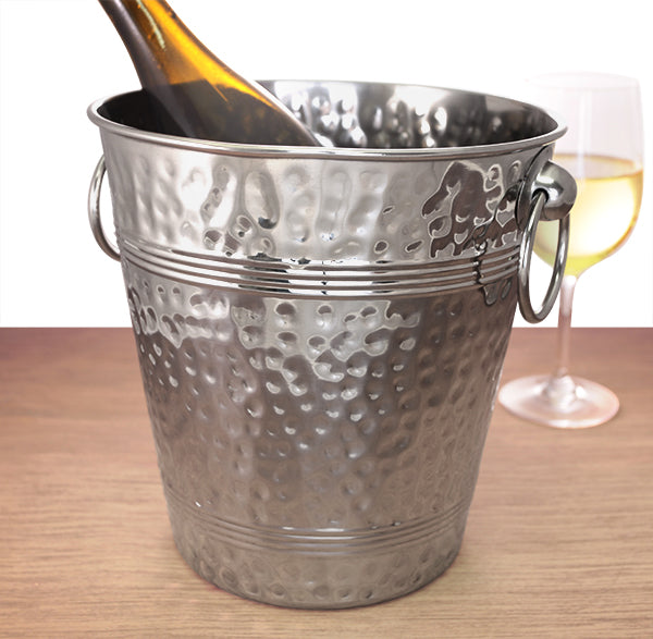 Stainless Steel Hammered Ice Bucket