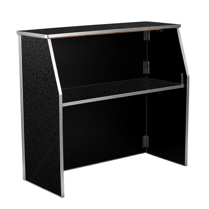 Portable Bar - Black Marble Laminate - 4 FT.