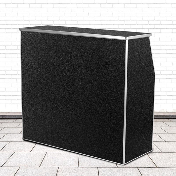 Portable Bar - Black Marble Laminate - 4 FT.