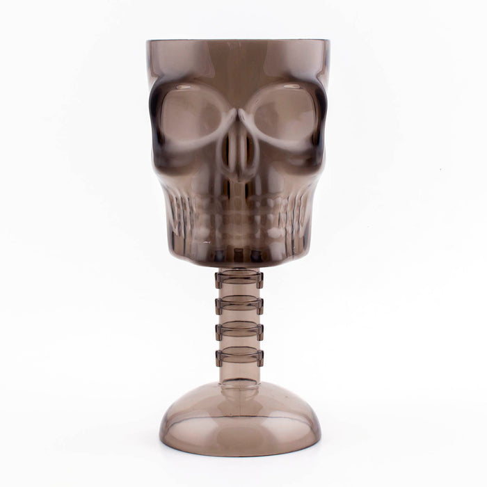 BarConic® Plastic Stemmed Skull Cup - Smoke - 12 ounce