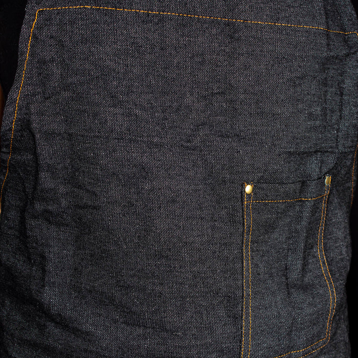 BarConic® Black Denim Apron With Adjustable Straps