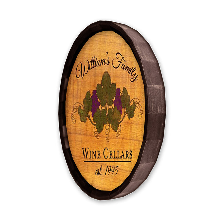 Wine Cellar Barrel Top Tavern Sign