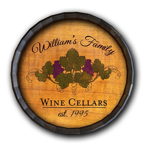 Wine Cellar Barrel Top Tavern Sign