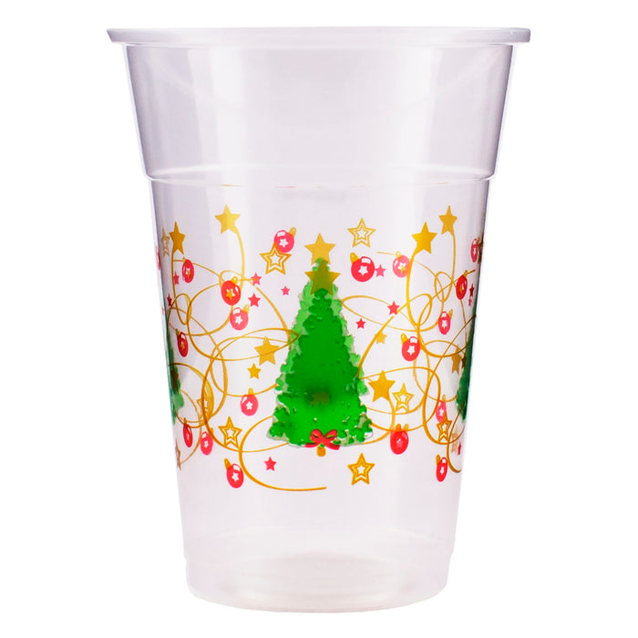 Christmas Tree Plastic Cups - 16 ounce - 20ct