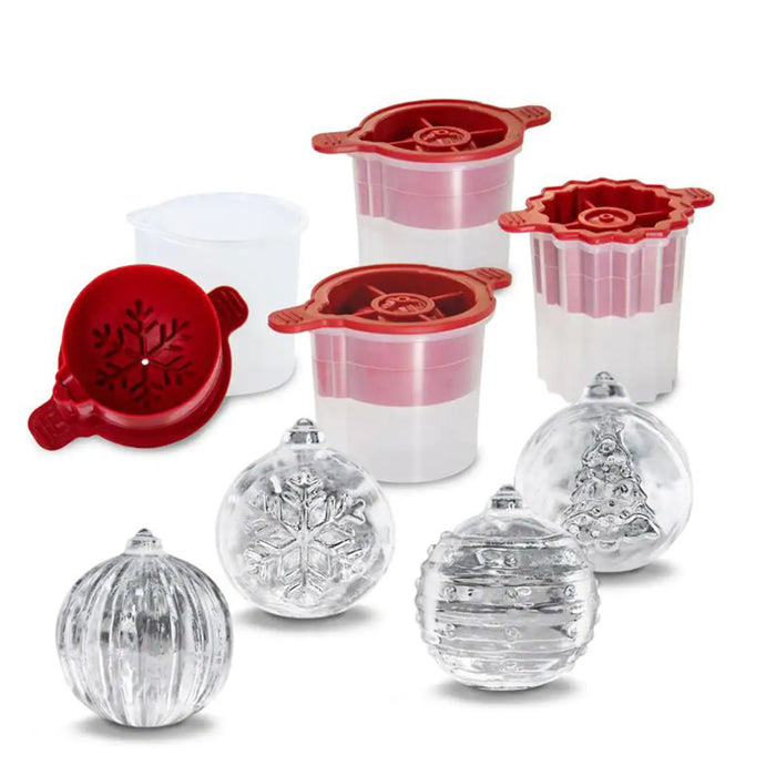 Christmas Ornament Ice Ball Molds - Design & Set Options