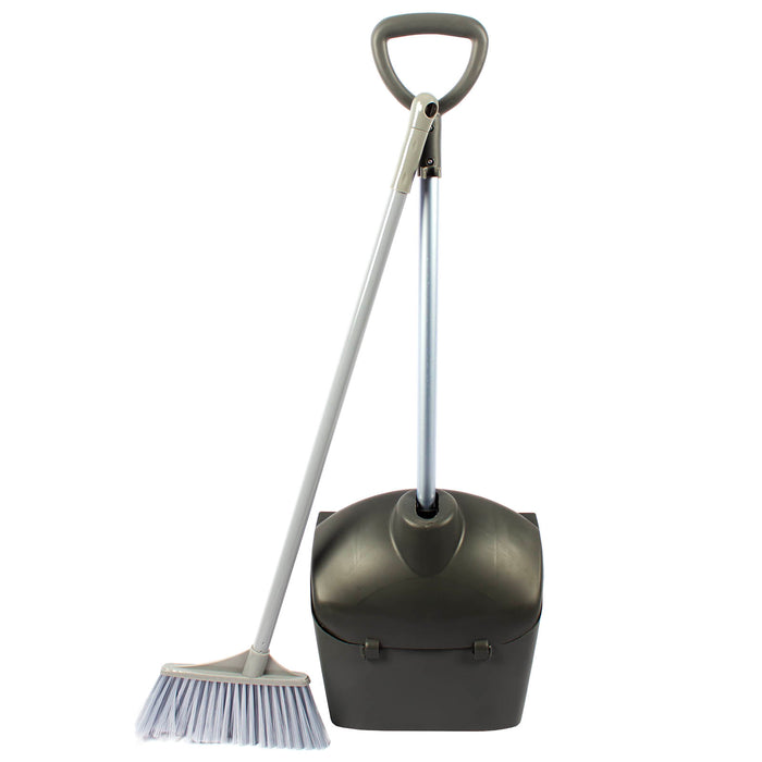 Plastic Dustpan and Broom Duo