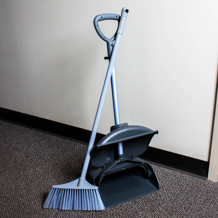 Plastic Dustpan and Broom Duo