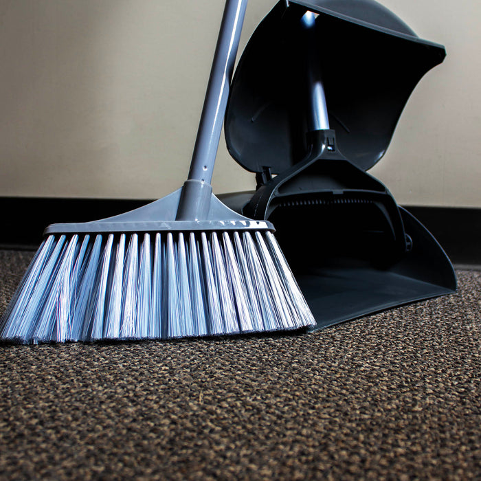 Plastic Dustpan and Broom Duo