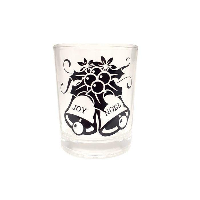 VOTIVE/SHOT GLASS - CHRISTMAS BELLS - 2.5 OUNCE