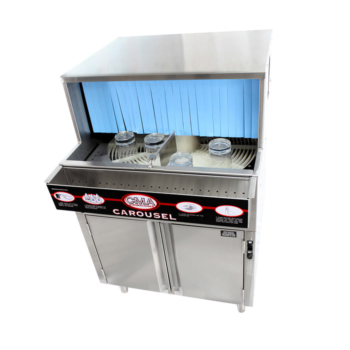 CMA LOW TEMP UNDER COUNTER GLASSWASHER WITH 3.0 KW ELECTRIC TANK HEATER & CIRCULAR CONVEYOR