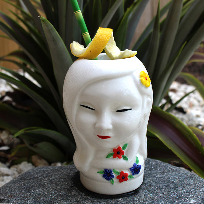 BARCONIC® TIKI DRINKWARE - CERAMIC HULA GIRL MUG - 9 OUNCE