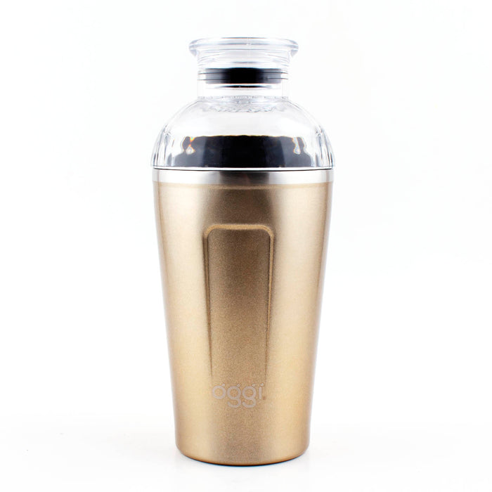 Double Wall Vacuum Insulated Cocktail Shaker - Gold Sparkle - 17 ounce