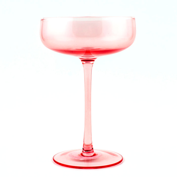 Mid Century Champagne Coupe - Blush - 8 ounce