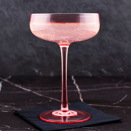 Mid Century Champagne Coupe - Blush - 8 ounce