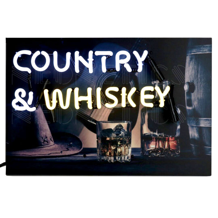 Junior Country & Whiskey Neon Sign