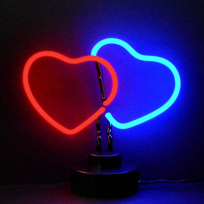 Double Heart Neon Sign