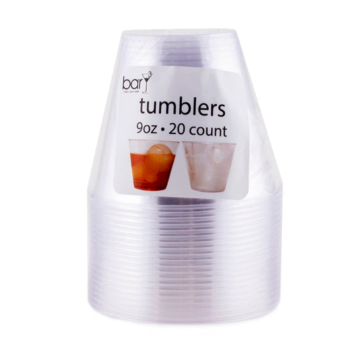 Plastic Tumblers - 9 ounce - 20 pack