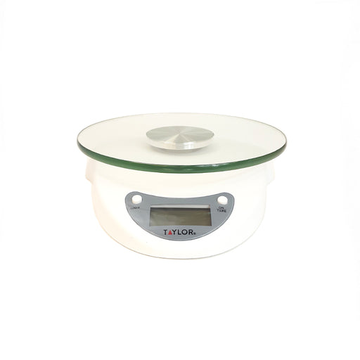 Digital Glass Top Kitchen Scale - White