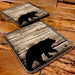 Wooden Square Coasters - Rustic Animal Theme - Set of 4 - Options Available