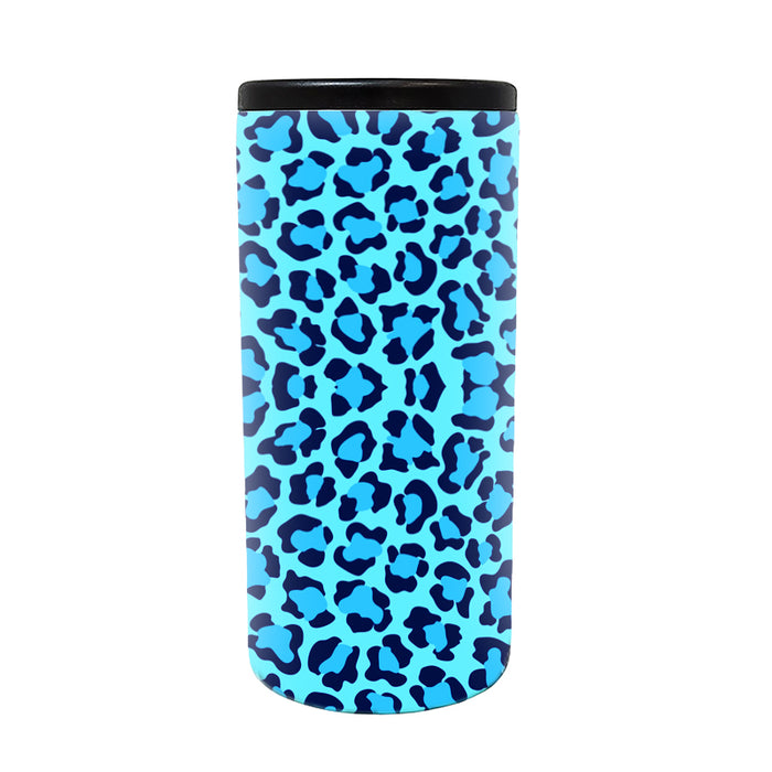 CHEETAH DESIGN STAINLESS STEEL CAN AND BOTTLE COOLER - 12 OZ - SLIM