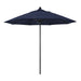 California Umbrella 9' Pole Push Lift SUNBRELLA With Black Aluminum Pole - Navy Fabric