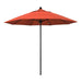 California Umbrella 9' Pole Push Lift SUNBRELLA With Black Aluminum Pole - Sunset Fabric