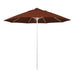 California Umbrella 9' Pole Push Lift SUNBRELLA With White Aluminum Pole - Terracotta Fabric