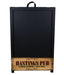 "ADD YOUR NAME" A-Frame Sidewalk Chalkboard Sign – Double Sided - Wood Finish Options - Design 1 - BLACK MATTE FRAME FINISH