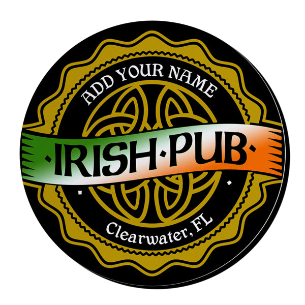 ADD YOUR NAME - Beer Bucket Coaster - Irish Pub 