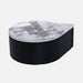 ADD YOUR NAME - Custom Glass Rimmer Lid - White Marble - Black Base