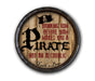 Custom Wood Barrel Top Sign – Pirate