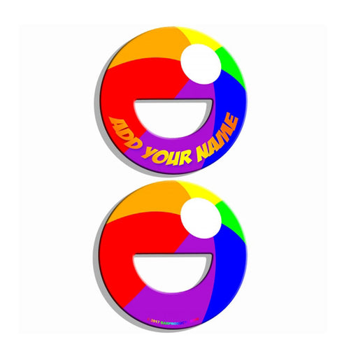 ADD YOUR NAME Round Bottle Opener - Beach Ball