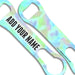 ADD YOUR NAME V-Rod® Bottle Opener - Watercolor Tie Dye BLUE/GREEN