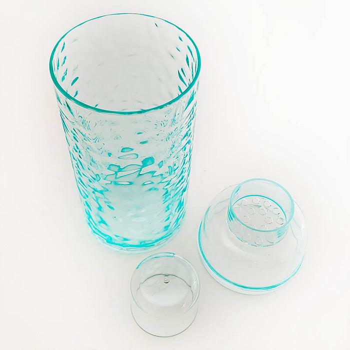 3 Piece Acrylic Shaker - Aqua Kaleidoscope - 22 oz.