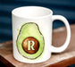 CUSTOMIZABLE 15 ounce Coffee Mug - MONOGRAM - Avocados