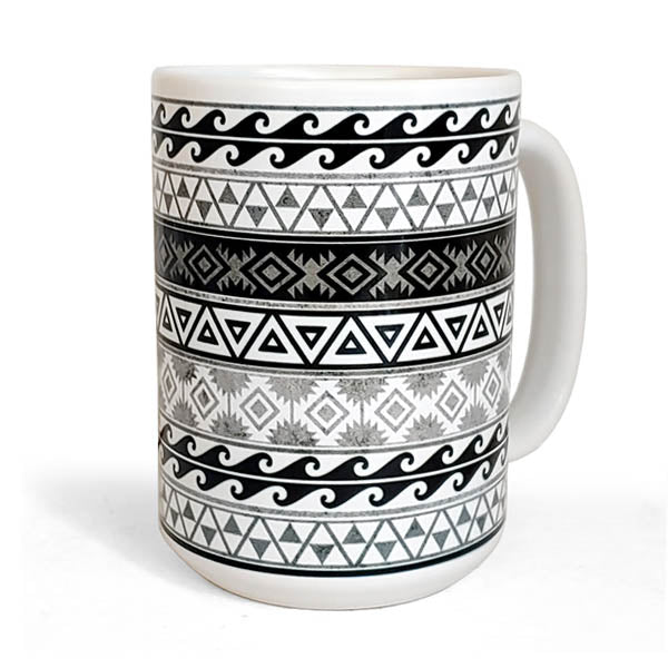 Aztec Pattern Ceramic Mugs - Color Variants - 15 oz