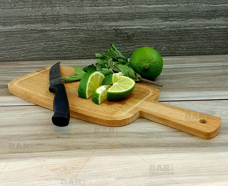 Bamboo Cutting Paddle - Mini - w/Juice Border