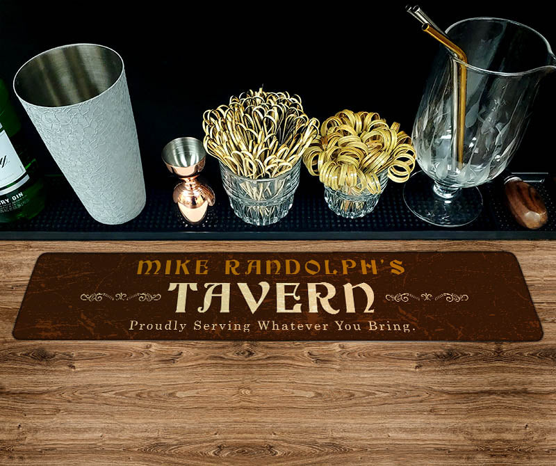 Custom Printed Bar Mat - Tavern - 20" x 4"