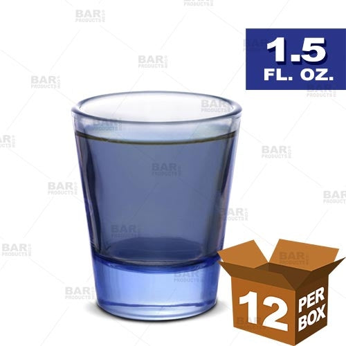 BarConic® Light Blue Shot Glass - 1.5 oz [Box of 12]